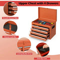 2 in 1 Rolling Tool Chest, 5-Drawer Tool Storage Cabinet with Wheels, Adjustable Shelf, Tool Box Organizer for Garage Warehouse Workshop