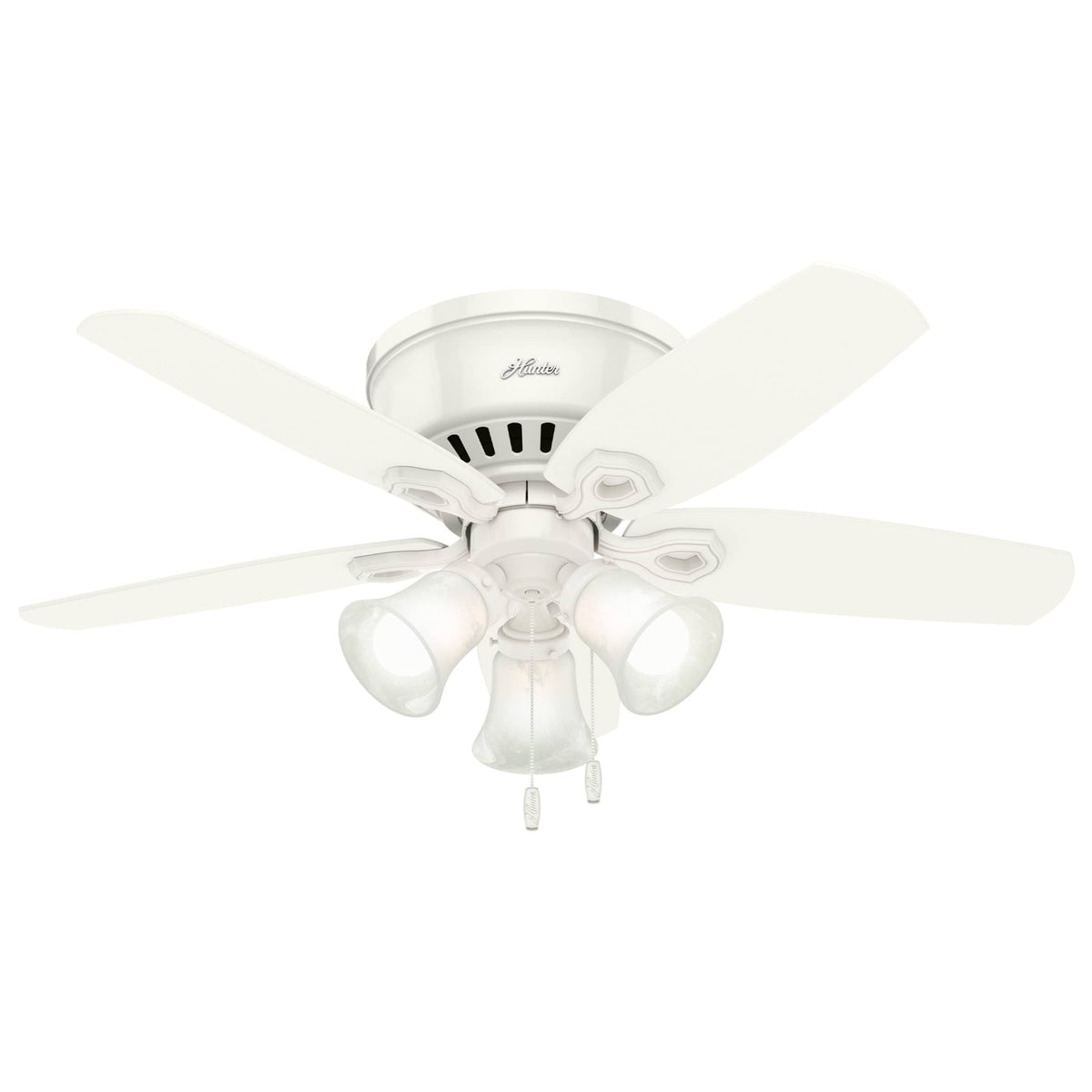 Hunter Builder Low Profile 42" Ceiling Fan with Light Snow White